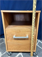 Wooden Rolling File Cabinet 23”x19.5”x15”