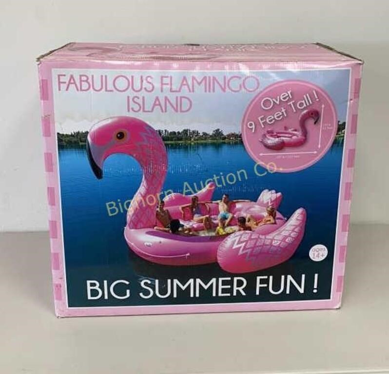 NIB Fabulous Flamingo Island Large Pool Float