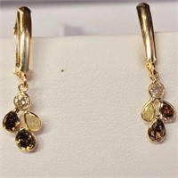 $3605 10K  Fancy Diamond (~1.45ct) Earrings