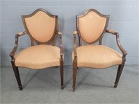2x The Bid Shield Back Parlor Chairs