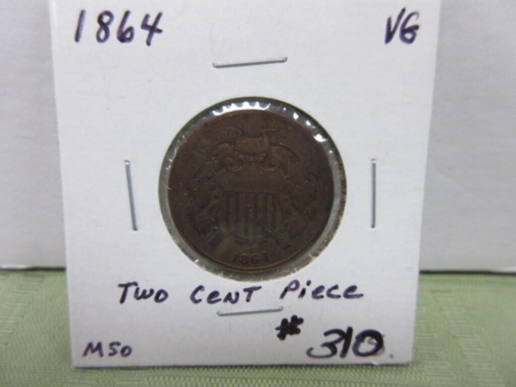 1864 2-Cent Piece - VG