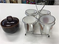 Vintage Coffee Cups & Holder