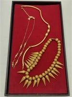 Vtg & MCM Gold Metal Fashion Necklaces