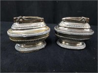 Pair of silver plate lighters by Ronson Art Metal