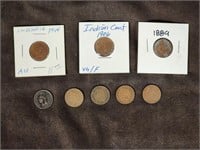 (8) 19th & 20th Century Indian Head Cents