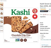 Kashi Seven Grain with Quinoa bars, Chocolate Chip
