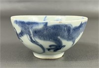 Chinese Qing Dynasty Porcelain Dragon Dish