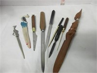 LOT OF OLD LETTER OPENERS ETC.