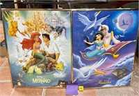 The Little Mermaid Aladdin Framed Posters