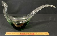 UNIQUE MID CENTURY GLASS BIRD DISH