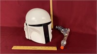 Star Wars helmet and blaster