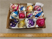 (12) Vintage Ornaments (Some Marked Shiny Bright)