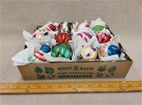 (12) Vintage Ornaments (Some Marked Shiny Bright)