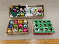 Vintage Ornament Lot- (12) Glassball Ornaments