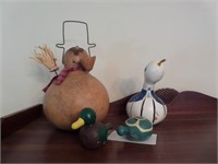 Lot (4) Gourd Art Items