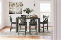ASHLEY CAITBROOK COUNTER HEIGHT TABLE AND 6 CHAIRS