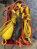 10 extension cords up to 100 feet long plus the