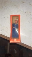 Vintage Miniature doll with box of figurines
