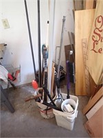 2 Buckets w/ Bicycle Pump, Baseball Bat, Car Brush