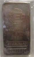 ENGELHARD 10 OZT .999 FINE SILVER BAR