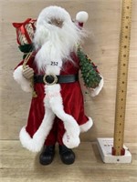 18 inch Santa figure in red with tree