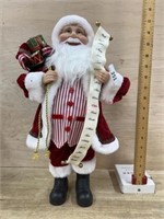 18 inch Santa figure in red with naughty list
