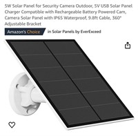 5W Solar Panel for Security Camera Outdoor