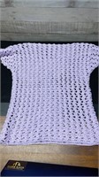 No Label Possibly Hand Made Light Purple Crochet C
