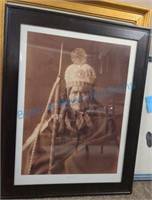 Framed Geronimo by Curtis print
