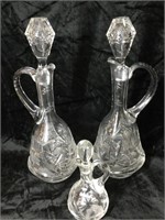 3 crystal decanters