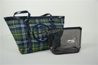 Tommy Hilfiger Green Plaid Tote Ladies Bag