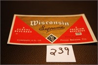 Wisconsin Supreme Beer Label