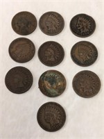 1883 - 1906 Indian Head Cents 10 Total