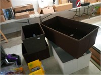 4 soft sided storage boxes