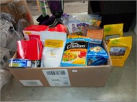 box of various food items