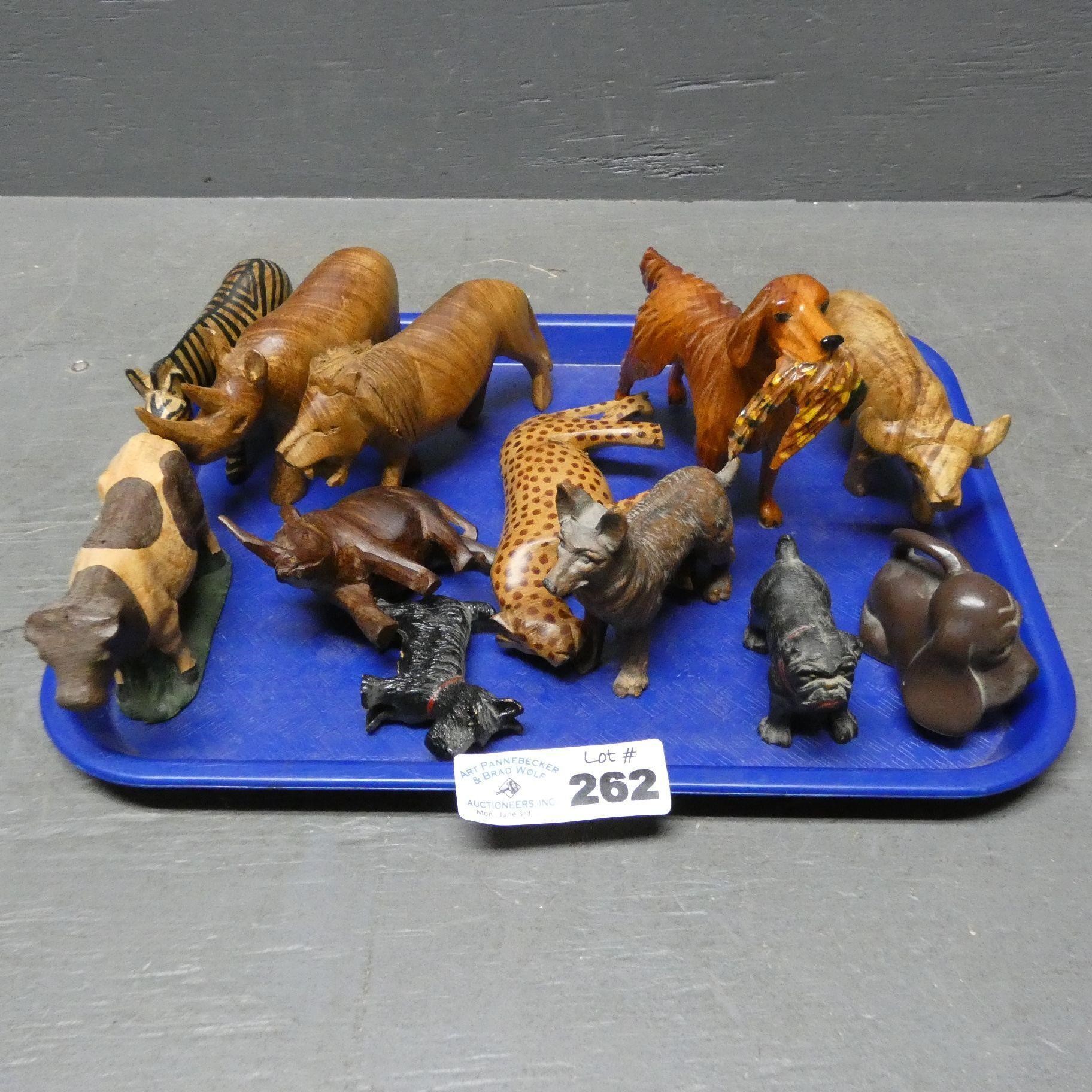 Assorted Wood Carved Animals