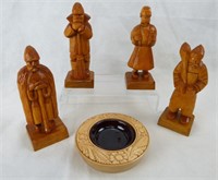Hand Carved Wooden Hungarian Folk Figurines