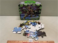TMNT TIN CASE WITH PUZZLE  CHILDRENS