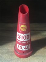 Shell X-100  30/40, oil bottle plastic top