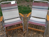 Pair Lawn Chairs, one is a Rocker