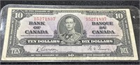 $10- 1937 Bank of Canada Bill