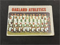 1970 Topps Oakland A's Team Card High Number