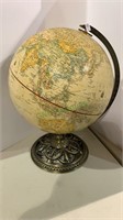 Fancy globemaster world globe, 12 inch diameter,