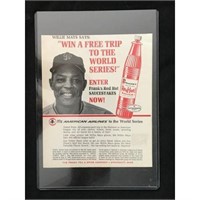 Vintage Willie Mays Red Hot Sauce Ad Piece