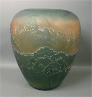 Large Kelsey/Pilgrim Sand Carved Vase