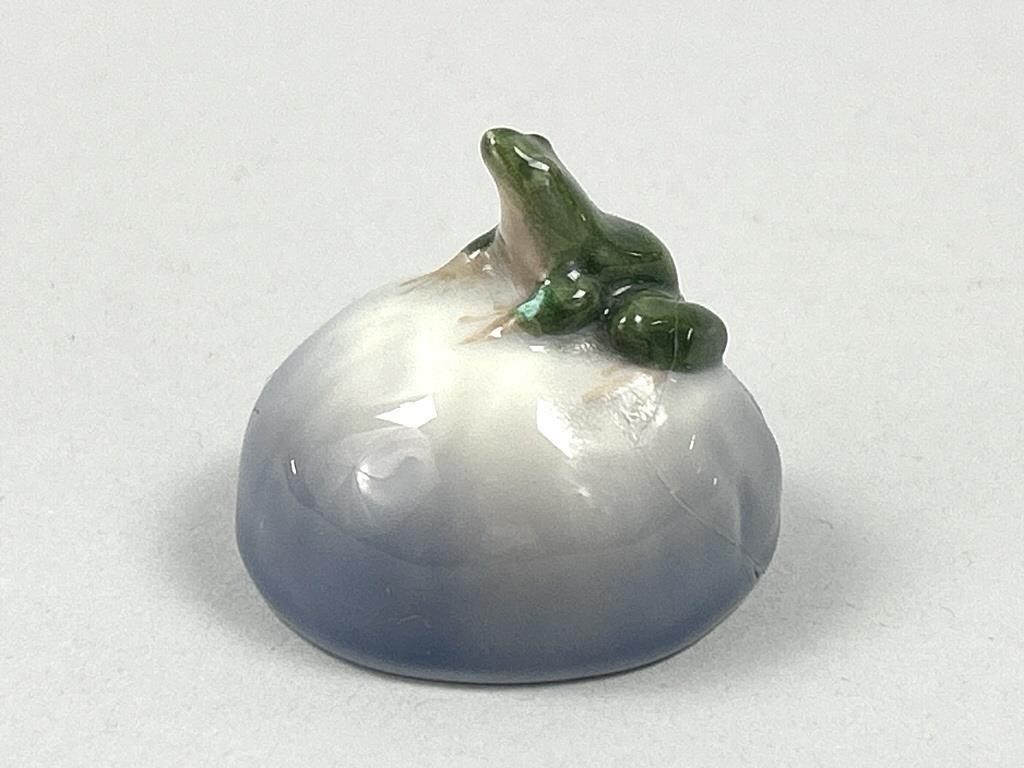 Royal Copenhagen Frog on Stone Figurine.