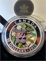 2013 $10 Fine Silver Coin Twelve-Spotted Skimmer