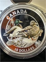 2013 $10 Fine Silver Coin Mallard