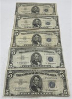 (N) 5 - 1953 $5  Silver Certificate Blue Seal