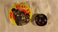 Lot of two vintage 1960s original Beatles button p